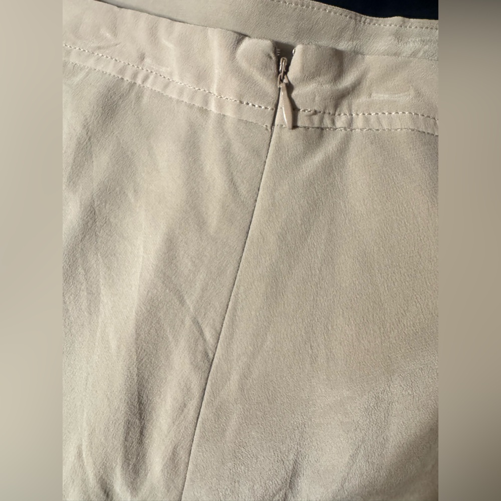 Armani Exchange Taupe High-Low Layered Midi Skirt - Picture 6 of 10